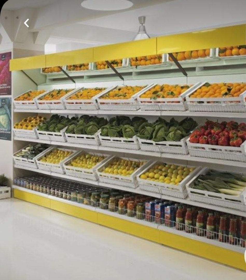 fruits and vegetable racks