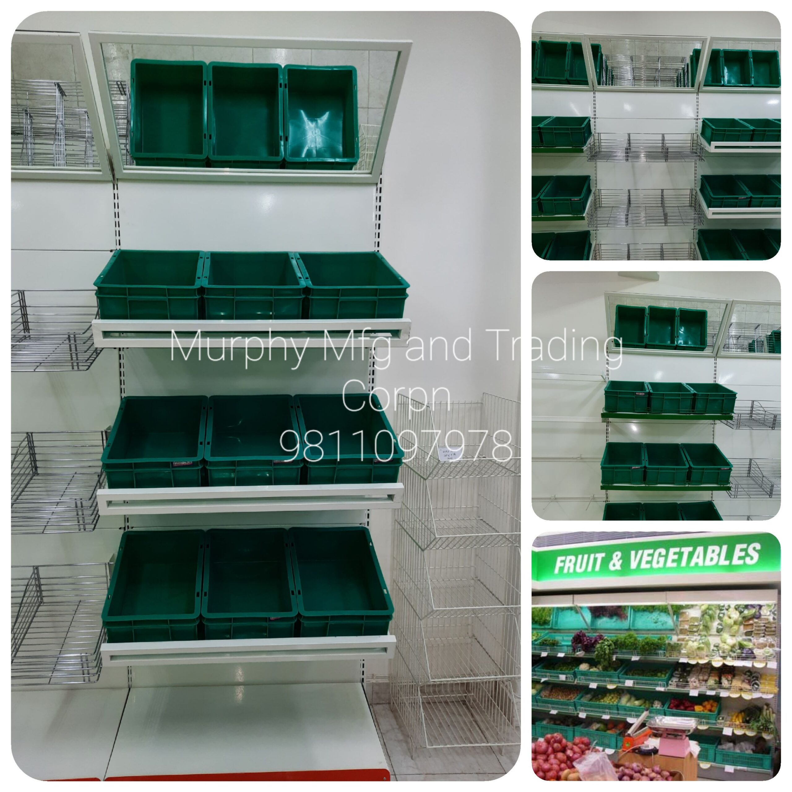 fruits and vegetable racks